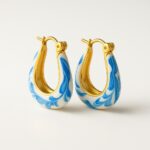 Kaïra | Orecchini schiuma d’onda dorata